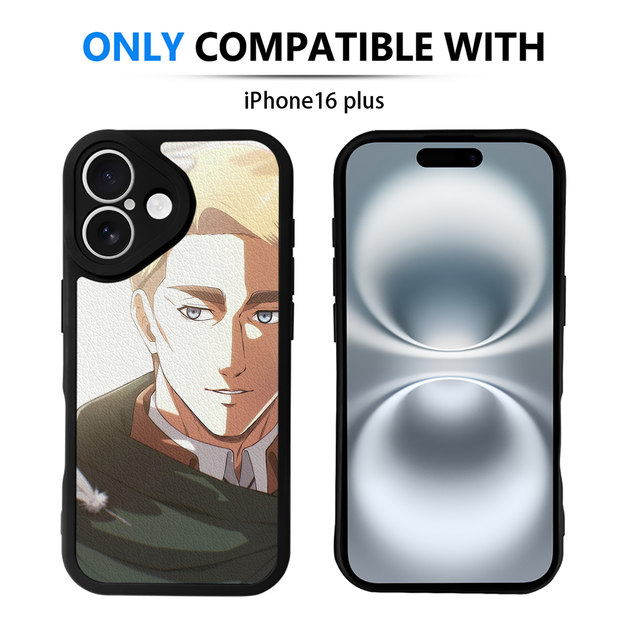 （画像用） 進撃の巨人 Attack on Titan 【iPhone 16シリーズ対応】シリコンスマホケース（レザー調） 材質：シリコン